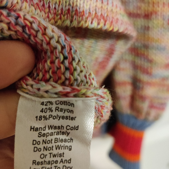 Multicolor Large Lolli Emily McCarthy V-Neck Sweater - Picture 4 of 8